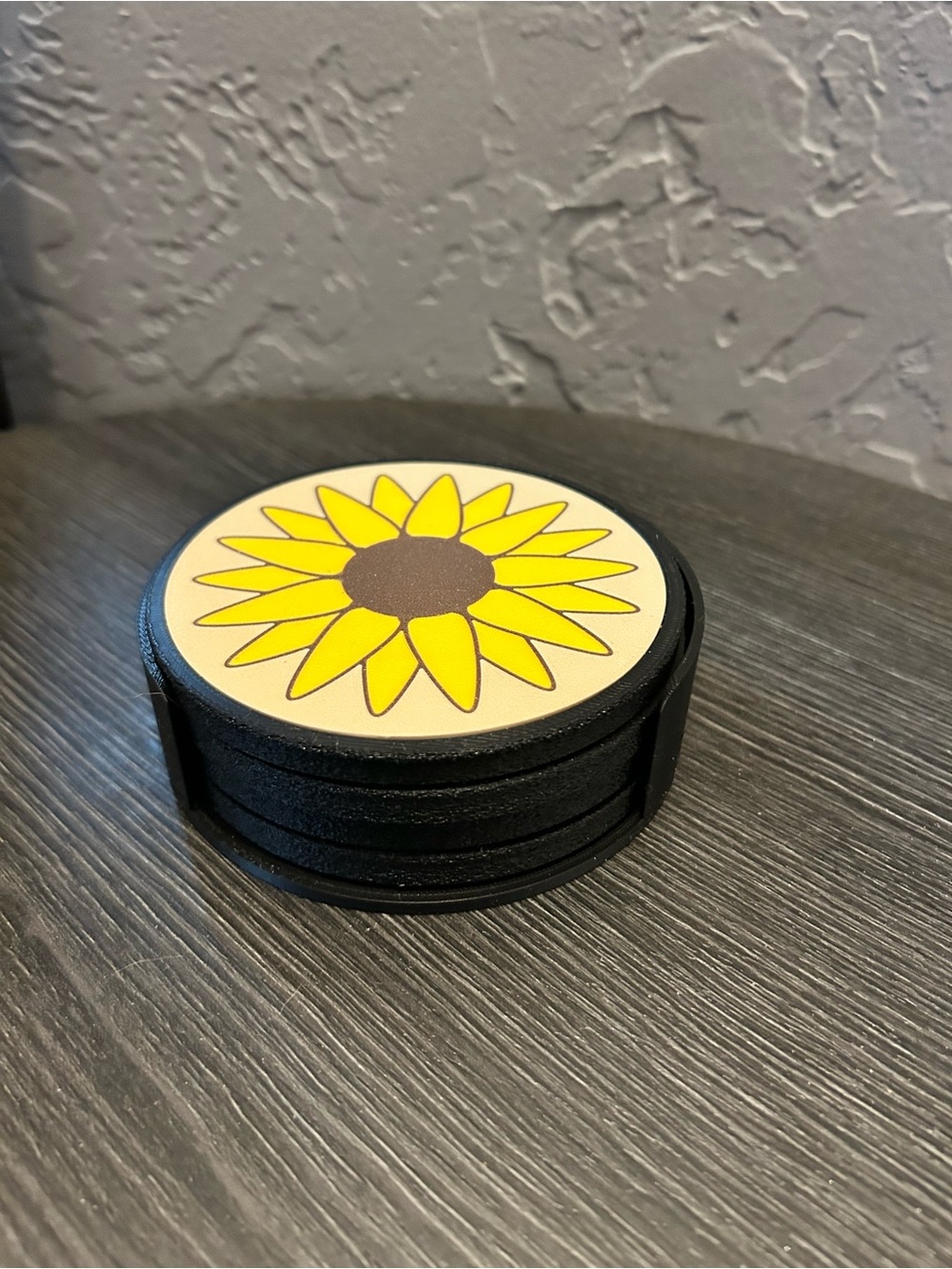 3D printed Sunflower Coaster, set of 4